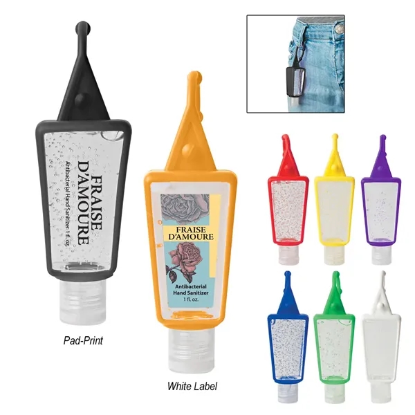 1 Oz. Hand Sanitizer In Silicone Holder