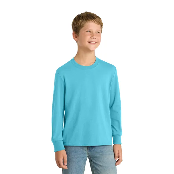 Port & Co Youth Long Sleeve Core Cotton Tee.