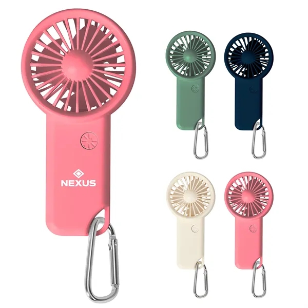 Portable Mini USB Rechargable Handheld Fan With Carabiner