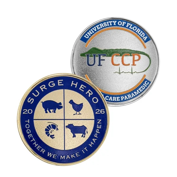 2" Speed Challenge Coins Coin-Edge w/ 3D Texture Print