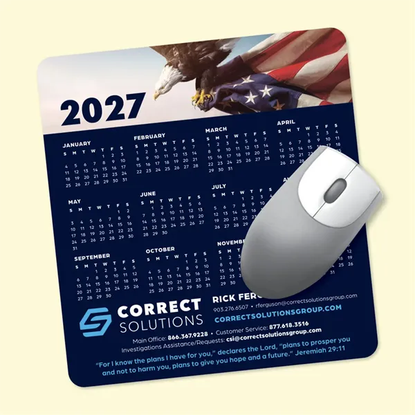 Vynex®DuraTec® 7.5" x 8" x 1/16" Calendar Mouse Pad