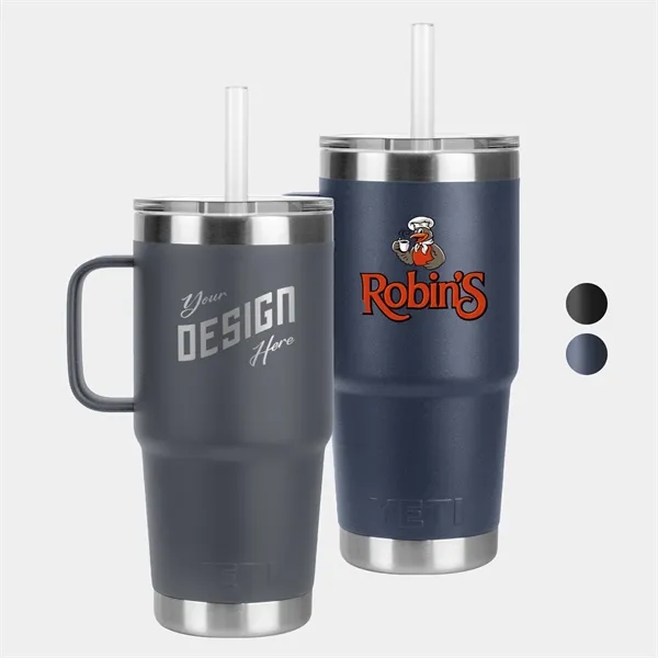 25 oz YETI® Rambler Stainless Steel Insulated Straw Tumbler