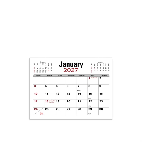 Triumph® Calendars Press-N-Stick Jumbo Header with 3-Mont...