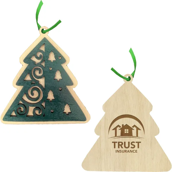 Layered Tree Wood Ornament