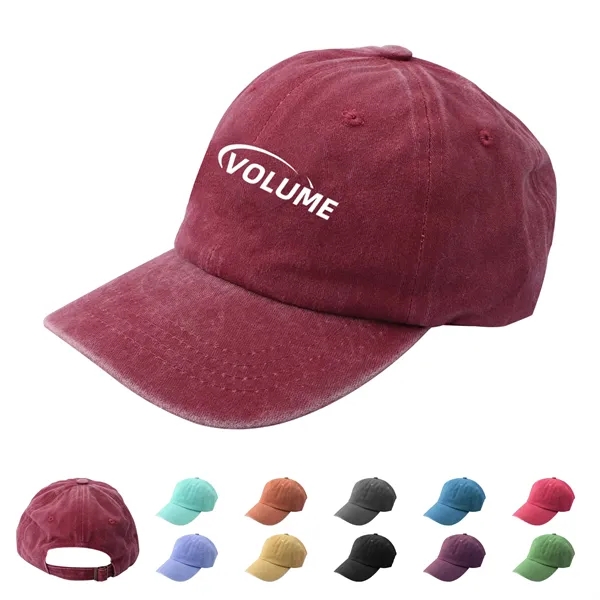 6 Panel Unstructured Washed Cotton Baseball Hat