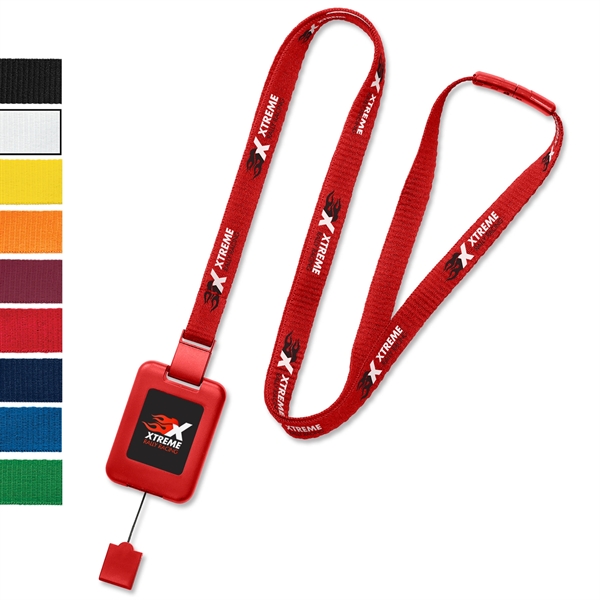 5/8" SlimReel™ Silkscreen Lanyard/Badge Reel System