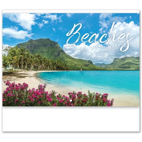 Full Color Beaches Spiral Wall Calendar