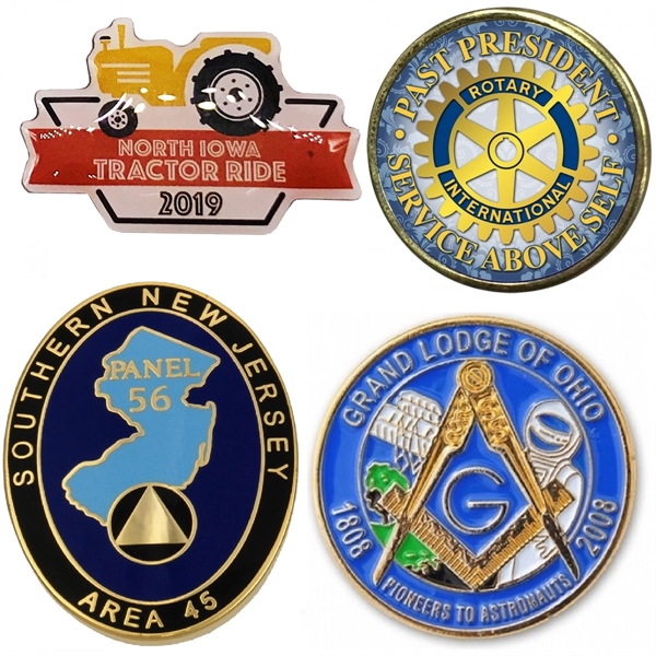 1.25" Custom Lapel Pins - Photo Etched