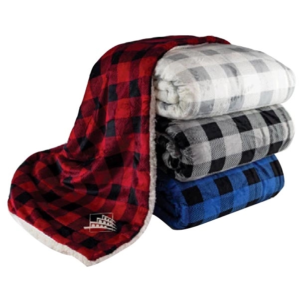 Lux Plaid Sherpa Blankets