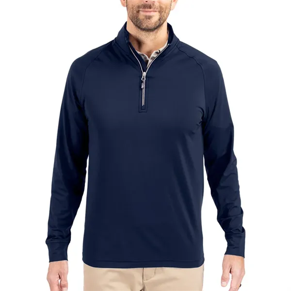 Cutter & Buck Men's Adapt Recycled Soft Knit Quarter Zip