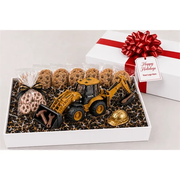 Excavator, Cookies & Chocolate Tools Gift Box