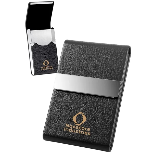 Slim Metal Pocket Card Holder with Magnetic Shut