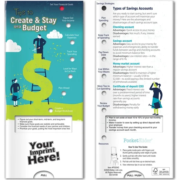 Pocket Slider™ - Tips to Create & Stay on Budget