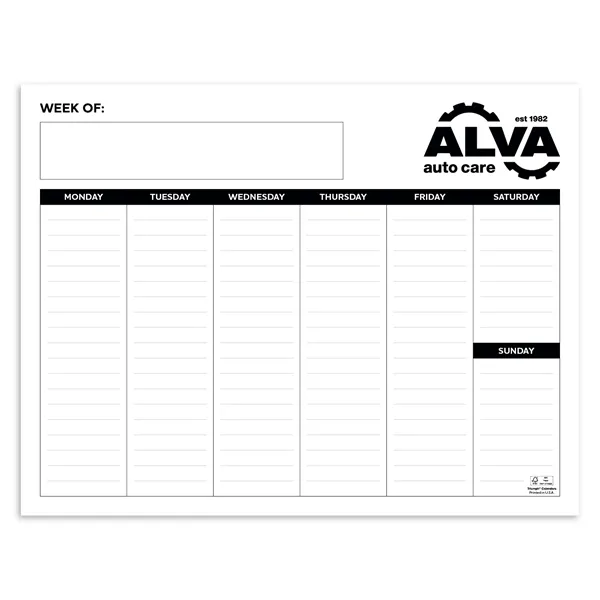 Triumph® Calendars Small Weekly Desk Pad - Black & White ...