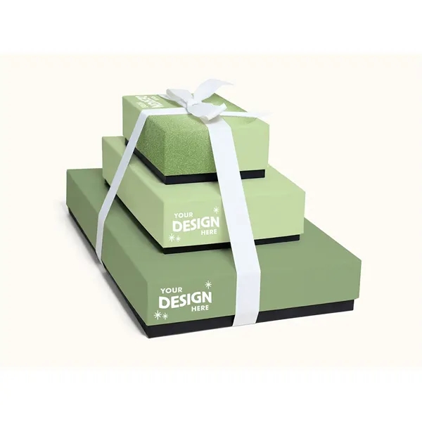 Indulgent 3-Tiered Gift Tower with Luxury Custom Packaging