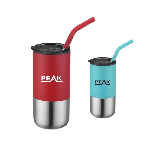 16 Oz. Double Wall Tumbler with Straw