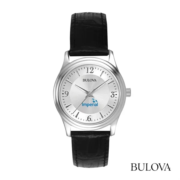 Bulova® Ladies Leather Strap Watch