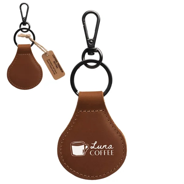 Leather Teardrop Keytag