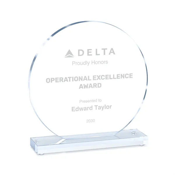 Clear Circle Acrylic Award on Base
