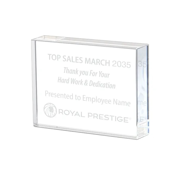 Freestanding Lucite Block