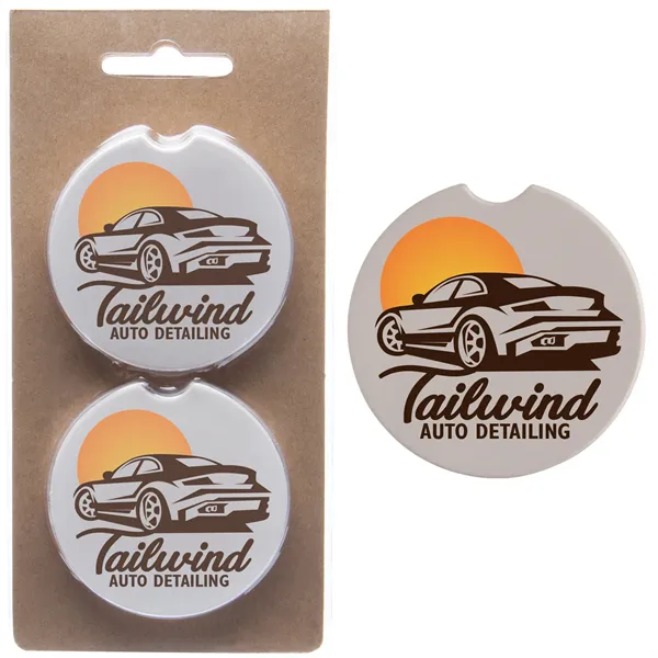 Absorbent Stone Car Coaster Set