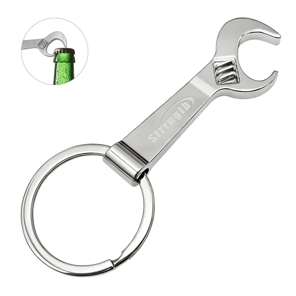 Wrench Shape Metal Bottle Opener Keychain