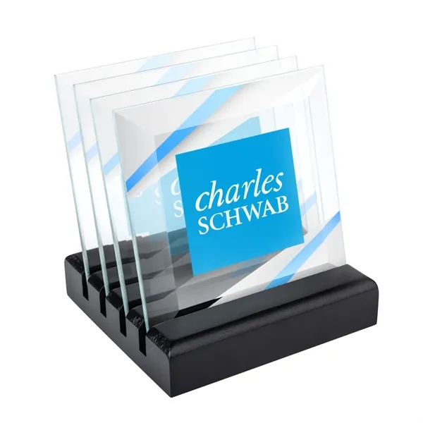 Talbot VividPrint™ Coasters - Set of 4 on Black