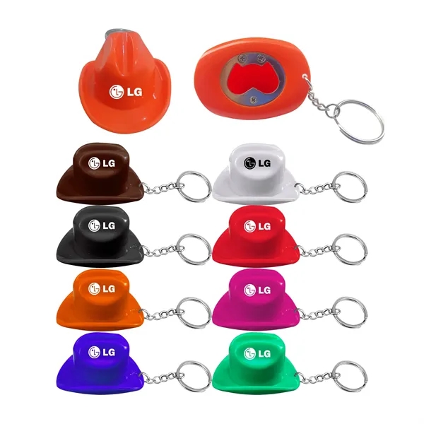 Cowboy Hat Bottle Opener Keychain