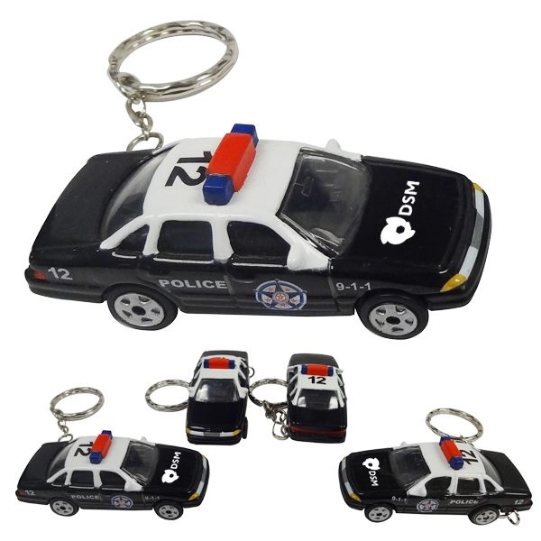 Police Car 1.64 Scale 3 Inch Keychain