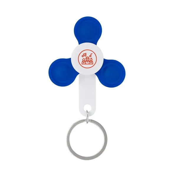 Recycled Push Pop Fidget Spinner Keychain