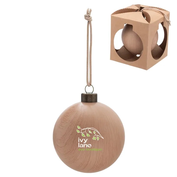 Wood Grain Holiday Christmas Tree Ornament