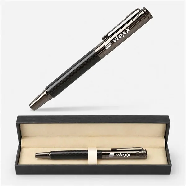 TiTUS® Metal Carbon Fiber Rollerball Pen Gift Box