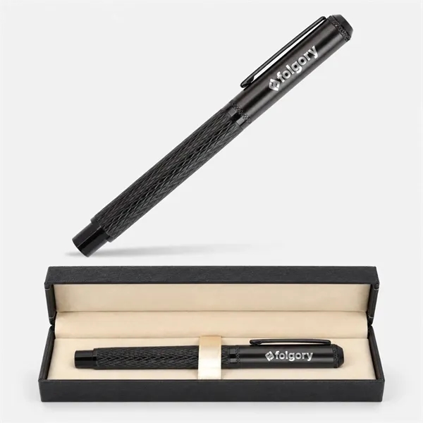 TiTUS® Gun metal color Rollerball Pen Gift Box