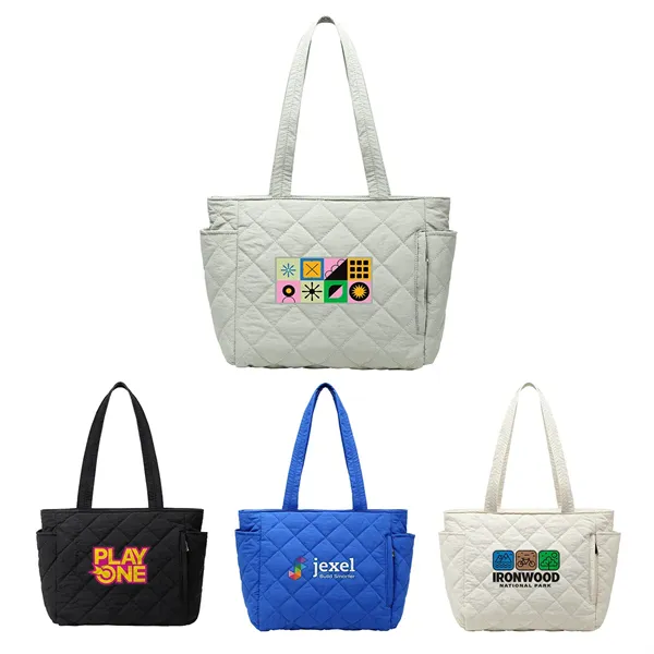 Villa Quilted Nylon Travel Tote