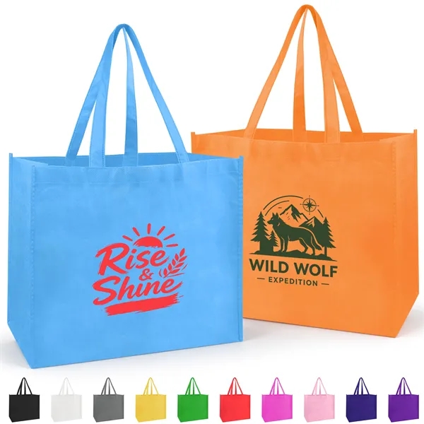 Large Non Woven Shopping Tote Bag W/ Gusset 16"x6"x12"
