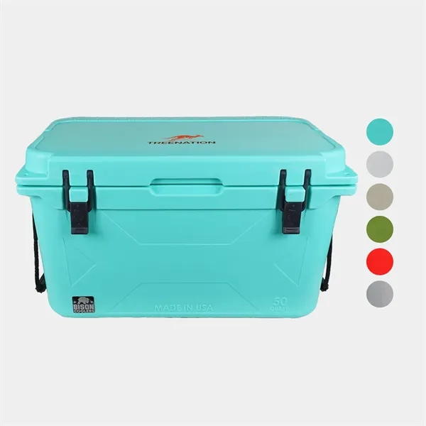 50 QT Bison® USA-Made Hard Cooler Ice Chest  30.5"x17.625"