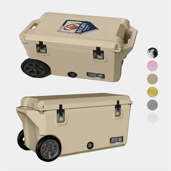 75 QT Wyld Gear® USA-Made Wheeled Hard Cooler (19" x 40")