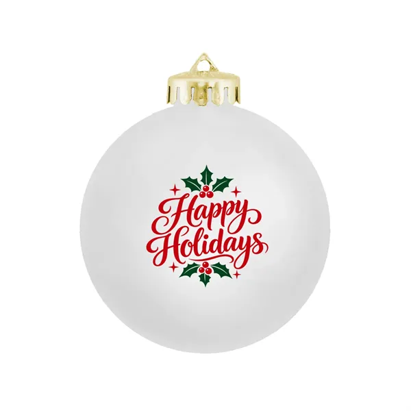 3-1/4" Satin Finish Round Shatterproof Ornament