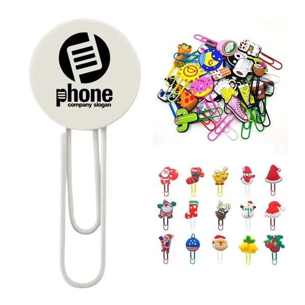 Full color custom round paperclip bookmark