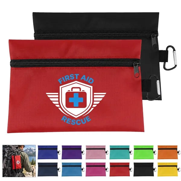Small Empty First Aid Bag W/ Carabiner