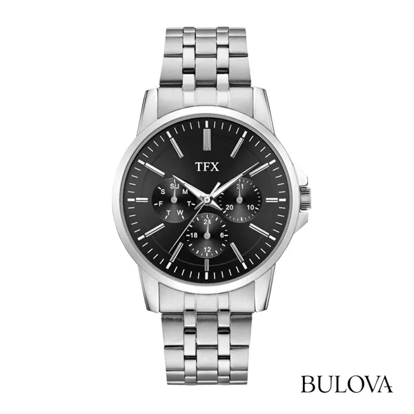TFX by Bulova® Silvertone Chronograph Men's Watch - Black