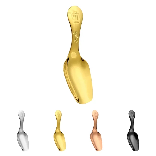 Small Stainless Steel Short Handle Ice Cream Dessert Spoon