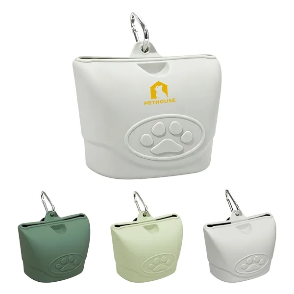 Portable Silicone Dog Treat Pouch W/ Waist Clip