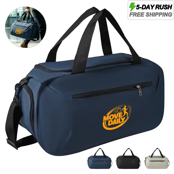 5 Day Rush Large Travel Gym Duffel Bag W/ Shoe Compartment