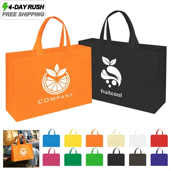 4 Day Rush Reusable Non Woven Shopping Bag W/ Gusset