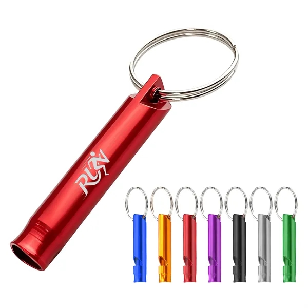 Mini Aluminum Emergency Whistle W/ Keychain