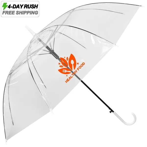 4 Day Rush 42" Arc Auto Open Clear Umbrella Wedding