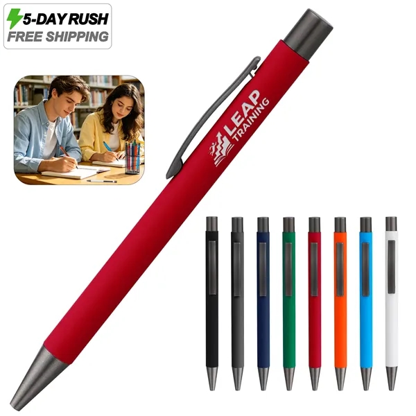 5 Day Rush 1.0mm Soft Touch Metal Click Pen