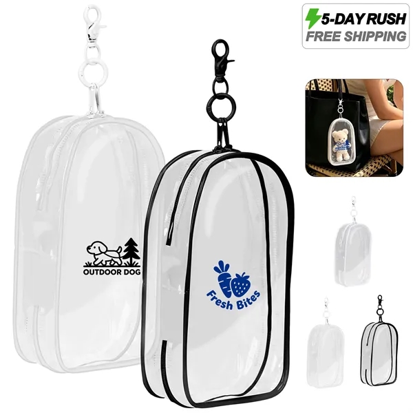 5 Day Rush Small Clear Figure Display Bag Keychain Pouch