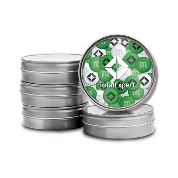 1.5 oz. Personalized M&M'S® in Silver Tin with Custom Lid